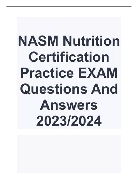 how hard is the nasm certification test 2016|hardest nasm exam questions.